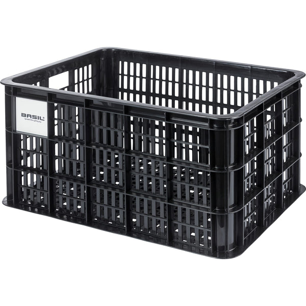 Basil fietskrat L MIK black 40L recycled